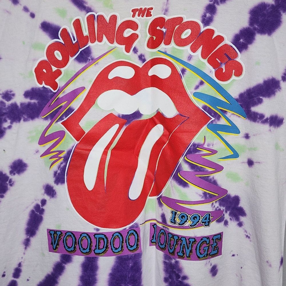 The Rolling Stones Tie-Dye T-Shirt MEN'S SIZE M Voodoo Lounge‎ 1994